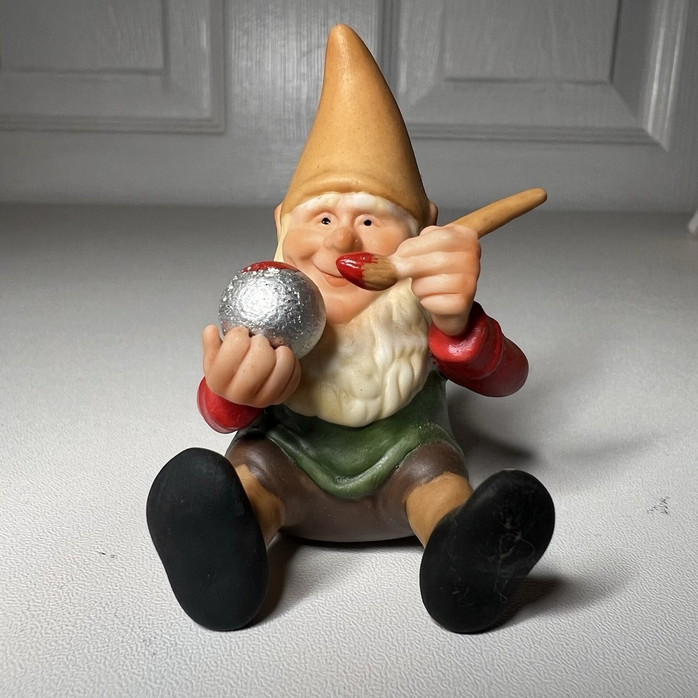 Hallmark Ornament 1987 Toymaker Elves Collection Emil Porcelain‎ Ornament